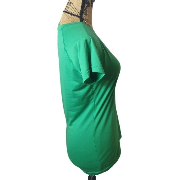 Under Armour Womens V-Neck Tee XS Green Performance Athletic Sporty Athleisure - Picture 2 of 5